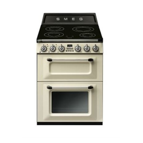 SMEG Cocina Eléctrica  TR62IP2. 4 zonas, Crema,. Clase A