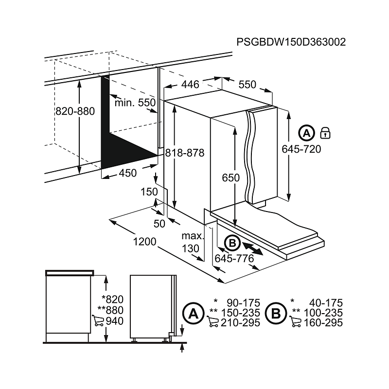 ELECTROLUX Lavavajillas integrable 45 cm EEA71210L, 9 cubiertos