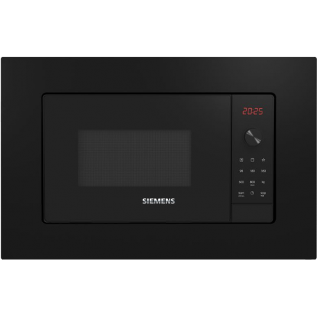 SIEMENS Microondas integrable  BE623LMB3.  . Integrable, Con Grill, Negro. Más de 21 litros