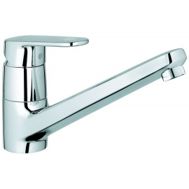 GROHE Grifo de cocina ** 32941002 EUROPLUS FREG.CAÑO BAJO FIJO GIRATOR, Cromo, Sobre encimera