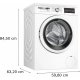 BOSCH lavadora carga frontal  WUU28T66ES. Infinity, 9 Kg, de 1400 r.p.m., Blanco