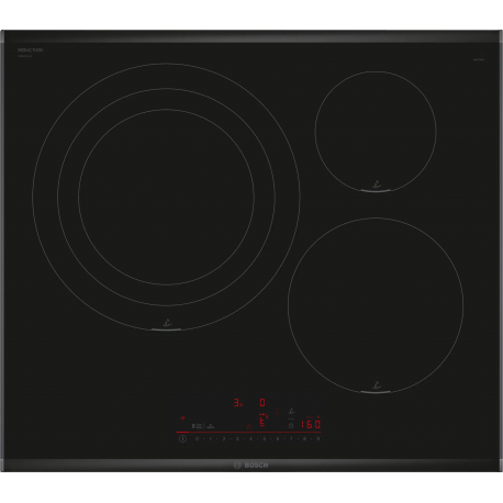 BOSCH Encimera Inducción  PID675HC1E, 3 zonas, Negro, acabado premium