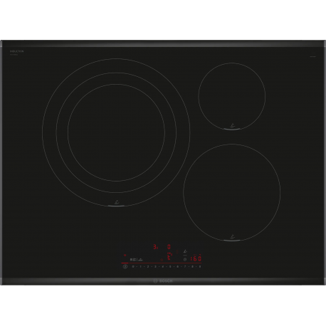 BOSCH Encimera Inducción  PID775HC1E, 3 zonas, Negro, acabado premium