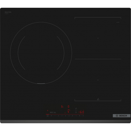 BOSCH Encimera Inducción  PVJ631HC1E, 3 zonas, Negro, acabado biselado