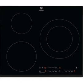 ELECTROLUX Encimera Inducción  EIT60342, 3 zonas, Negro, acabado biselado