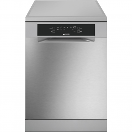 SMEG Lavavajillas libre inst 60 cm  LVS345CQSX, 14 cubiertos, 3ª bandeja, Inoxidable Clase C