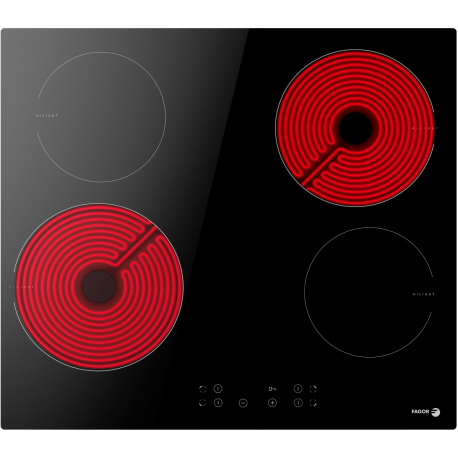 FAGOR Encimera Vitrocerámica  3VFT40AC, 4 zonas, Negro,