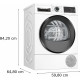 BOSCH Secadora Bomba de calor  WQG245D0ES.  . 9 Kg, Blanco, Clase A+++