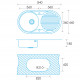 EDESA Fregadero sobre encimera  K2 SE 84 1C1E REVERSIBLE. 950270011. Una cubeta, con escurridor, Inoxidable, acabado acero. Par