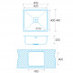 EDESA Fregadero bajo encimera  MAKALU BE 45X40 1C R-10. 950270031. Una cubeta, Inoxidable, acabado acero. Para mueble de 60 cm