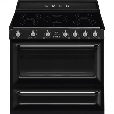 SMEG Cocina a Gas  TR90IBL2. Más de 4 zonas, Negro,. Clase A